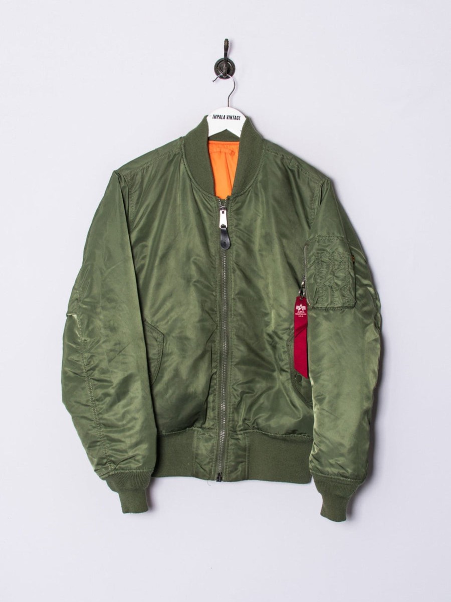 Impalavintage Alpha Industries Green Bomber Jacket Clearance