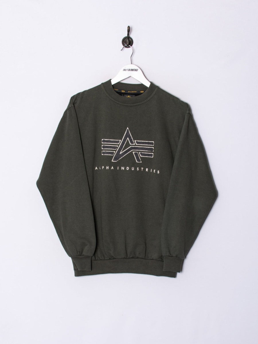 Impalavintage Alpha Industries Green Ii Sweatshirt Hot