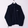 Impalavintage Asics Navy Blue Zipper Fleece Best