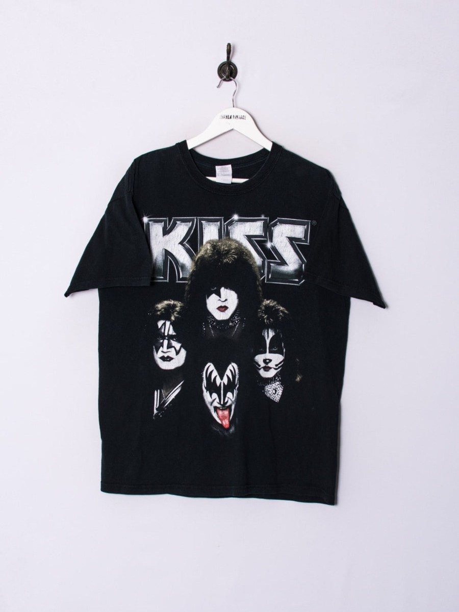 Impalavintage Gildan Kiss Black Cotton Tee Online