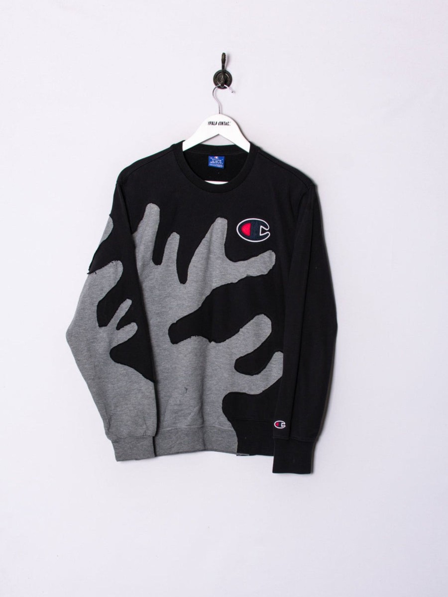 Impalavintage Champion Grey Sleeve Rework Sweatshirt Online