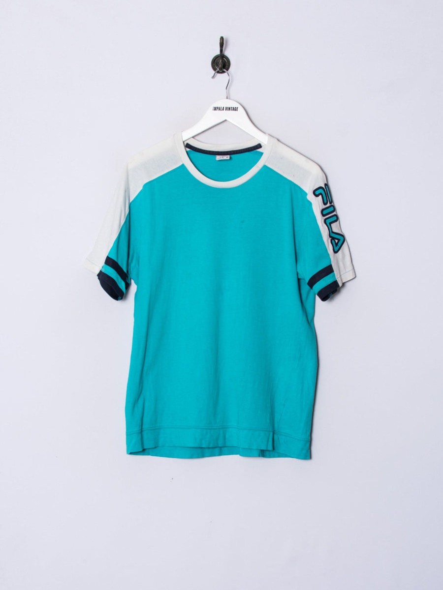 Impalavintage Fila Aquamarine Cotton Tee Online