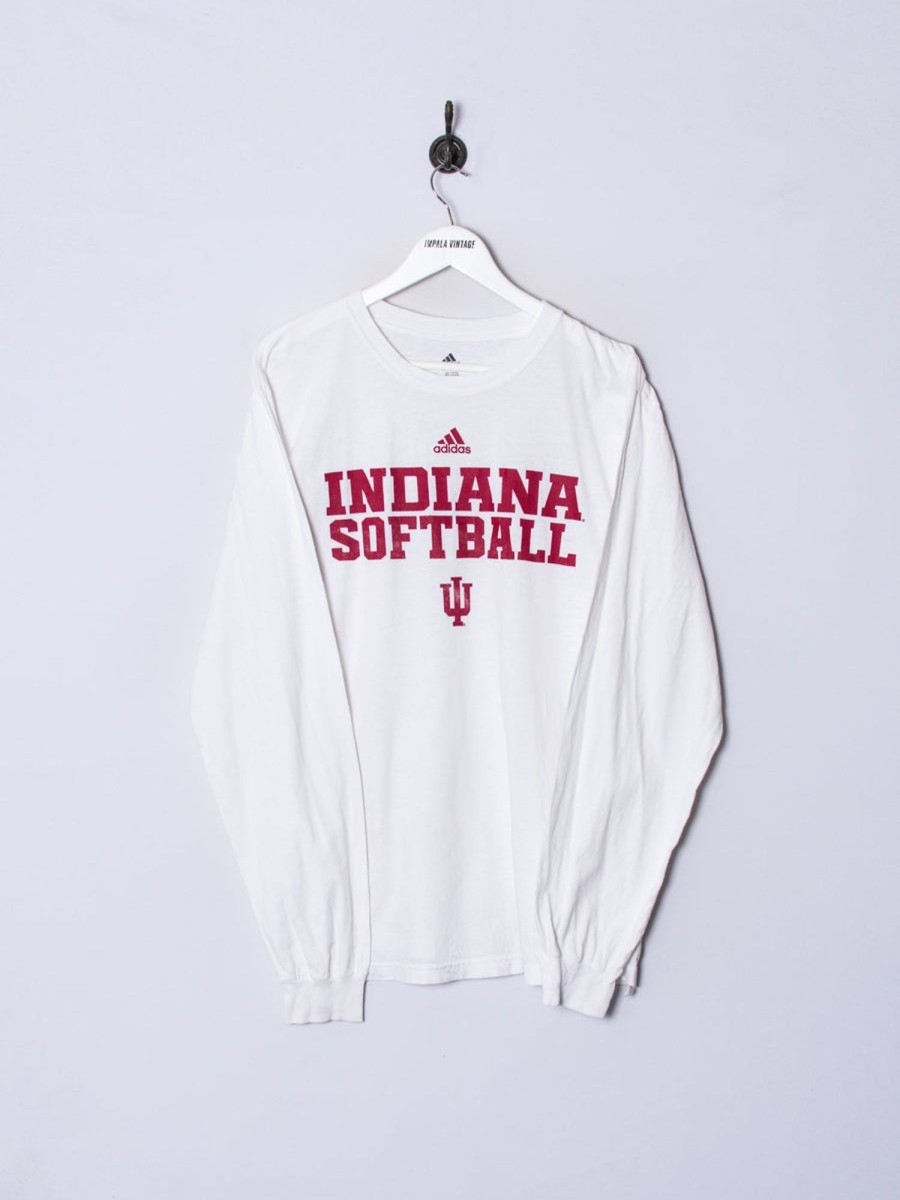 Impalavintage Indiana Softball Adidas Cotton Long Sleeves Tee Hot