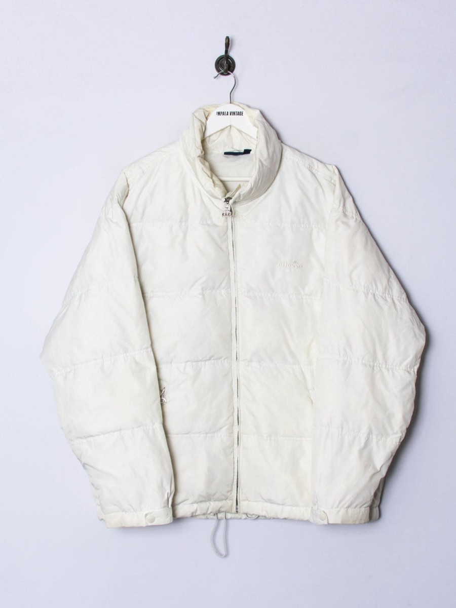 Impalavintage Ellesse White Heavy Puffer Jacket Best