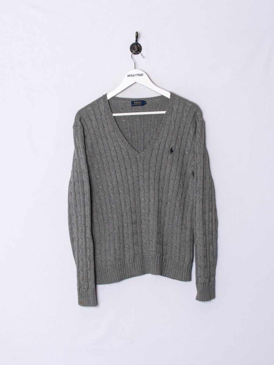 Impalavintage Polo Ralph Lauren Dark Grey Ii Sweater Best