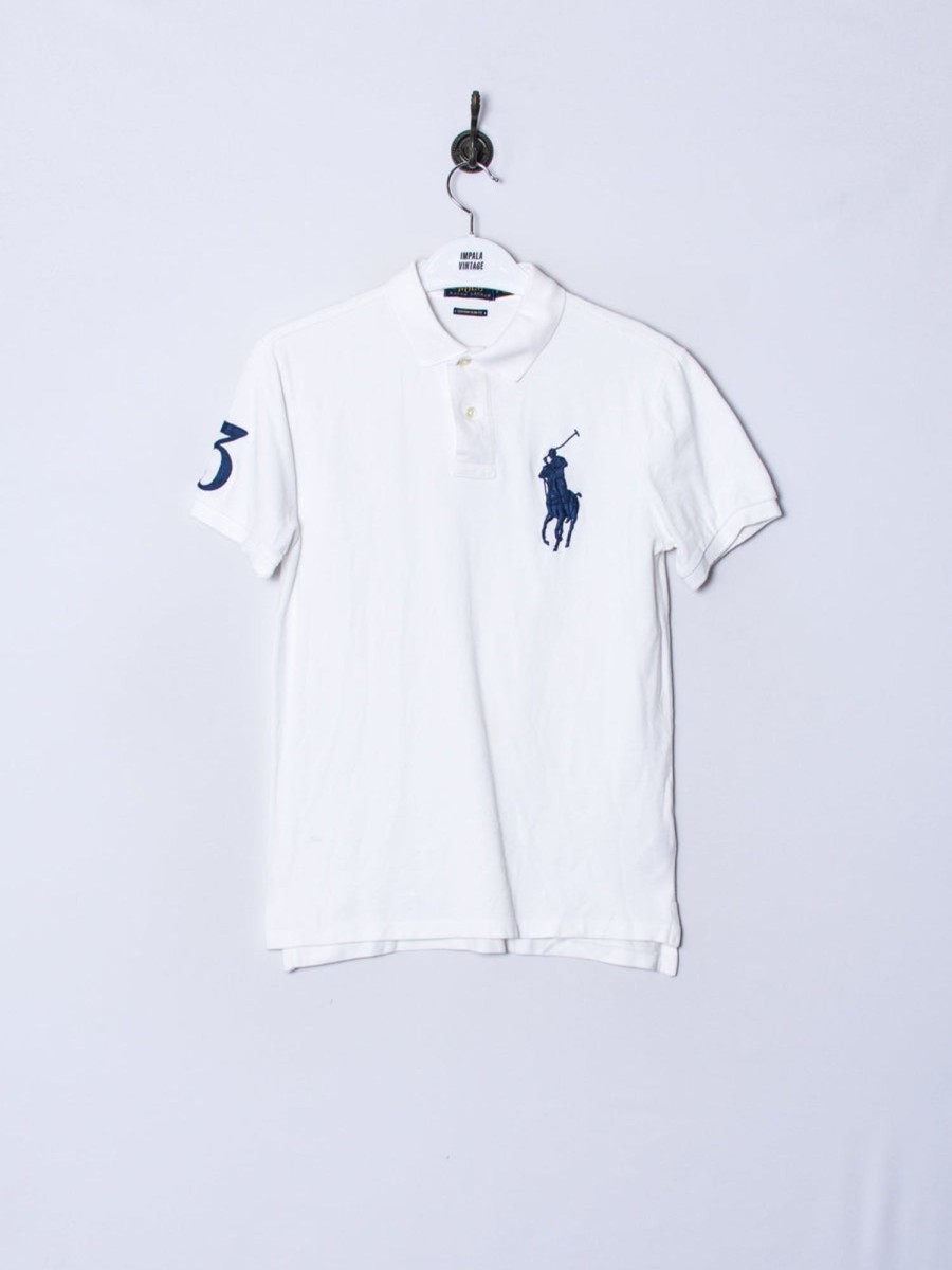 Impalavintage Polo Ralph Lauren White V Poloshirt Hot