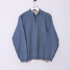 Impalavintage Yves Saint Laurent Light Blue 1/3 Zipper Sweater Best