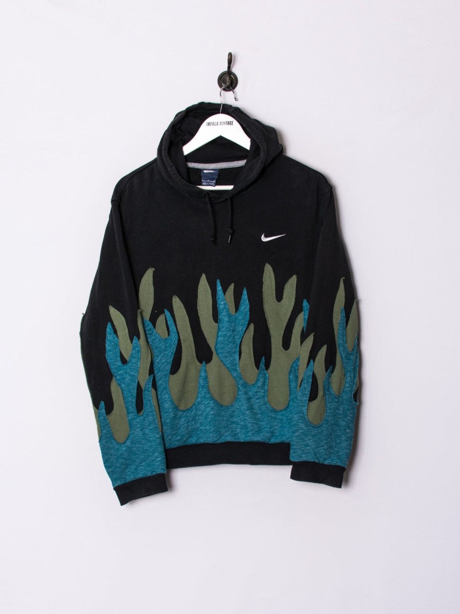 Impalavintage Nike Navy Blue Ii Rework Hoodie Best