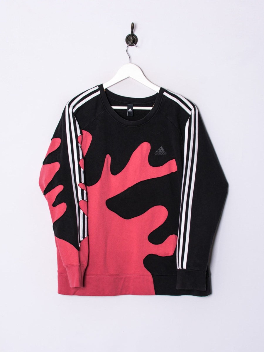 Impalavintage Adidas Black & Salmon Rework Sweatshirt Clearance