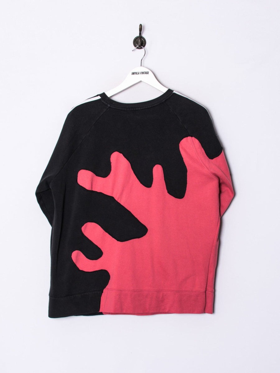 Impalavintage Adidas Black & Salmon Rework Sweatshirt Clearance