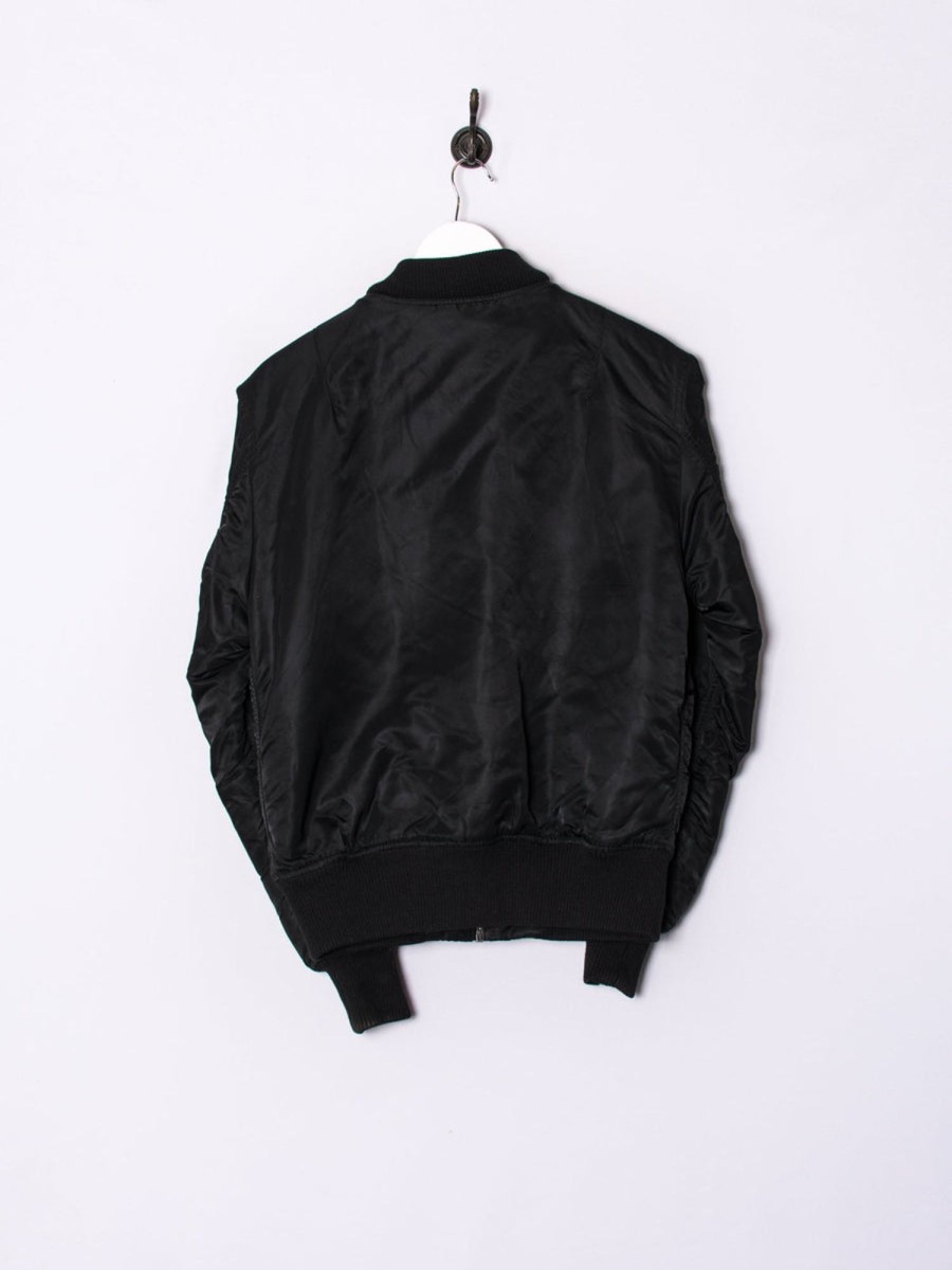 Impalavintage Alpha Industries Black Bomber Jacket Hot