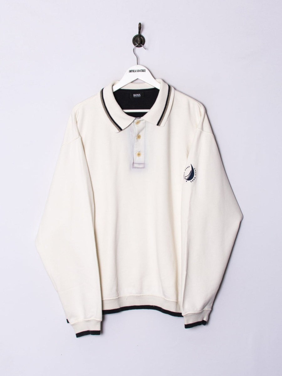 Impalavintage Hugo Boss White Ii Sweatshirt Online