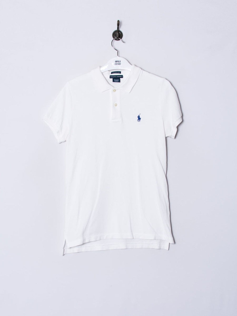 Impalavintage Polo Ralph Lauren Skinny White Poloshirt New