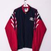 Impalavintage Umbro Red & Blue Retro Track Jacket New