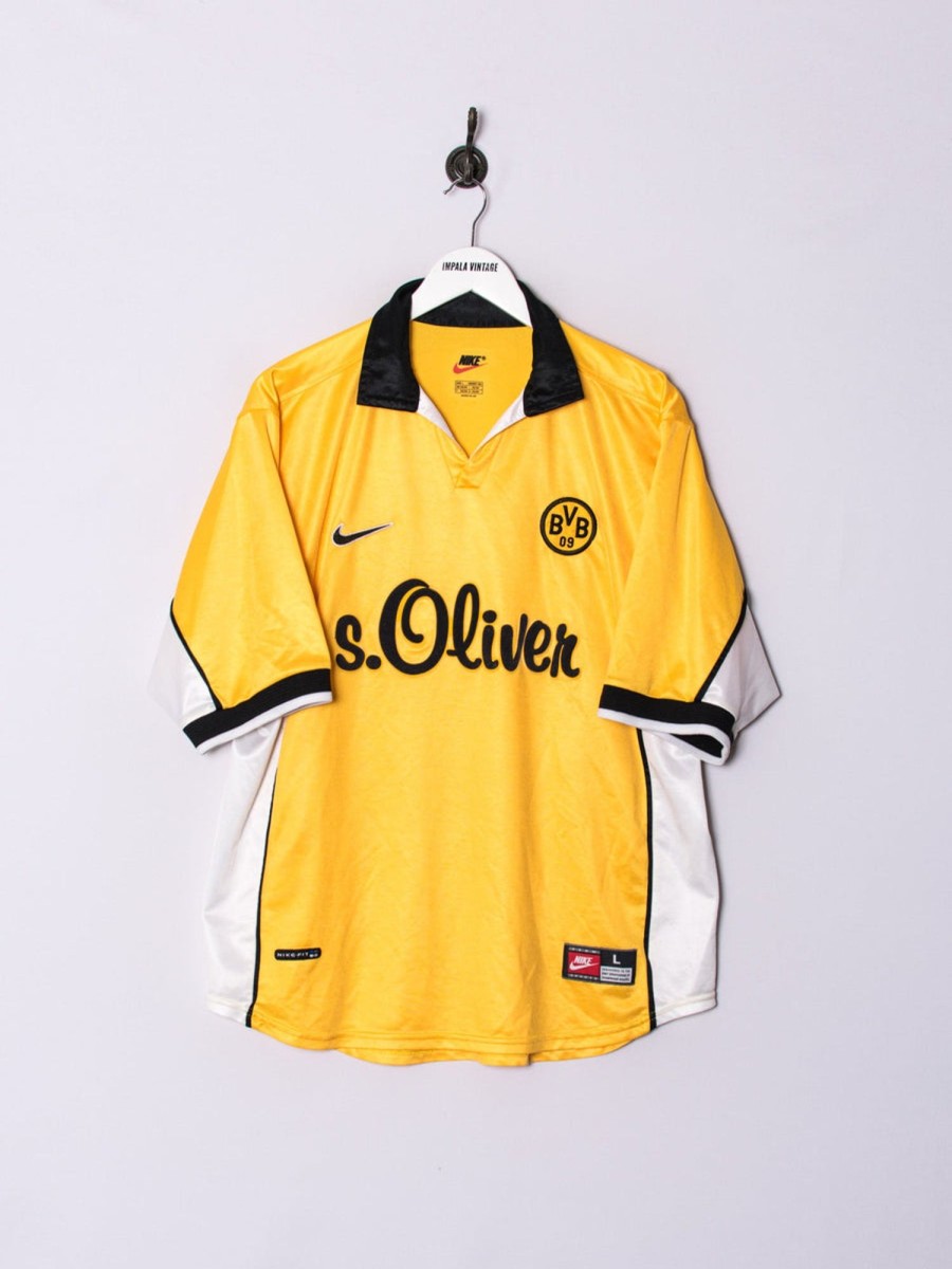 Impalavintage Borussia Dortmund Nike Official Football 1998/2000 Home Jersey Clearance