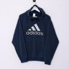 Impalavintage Adidas Navy Blue Hoodie Clearance