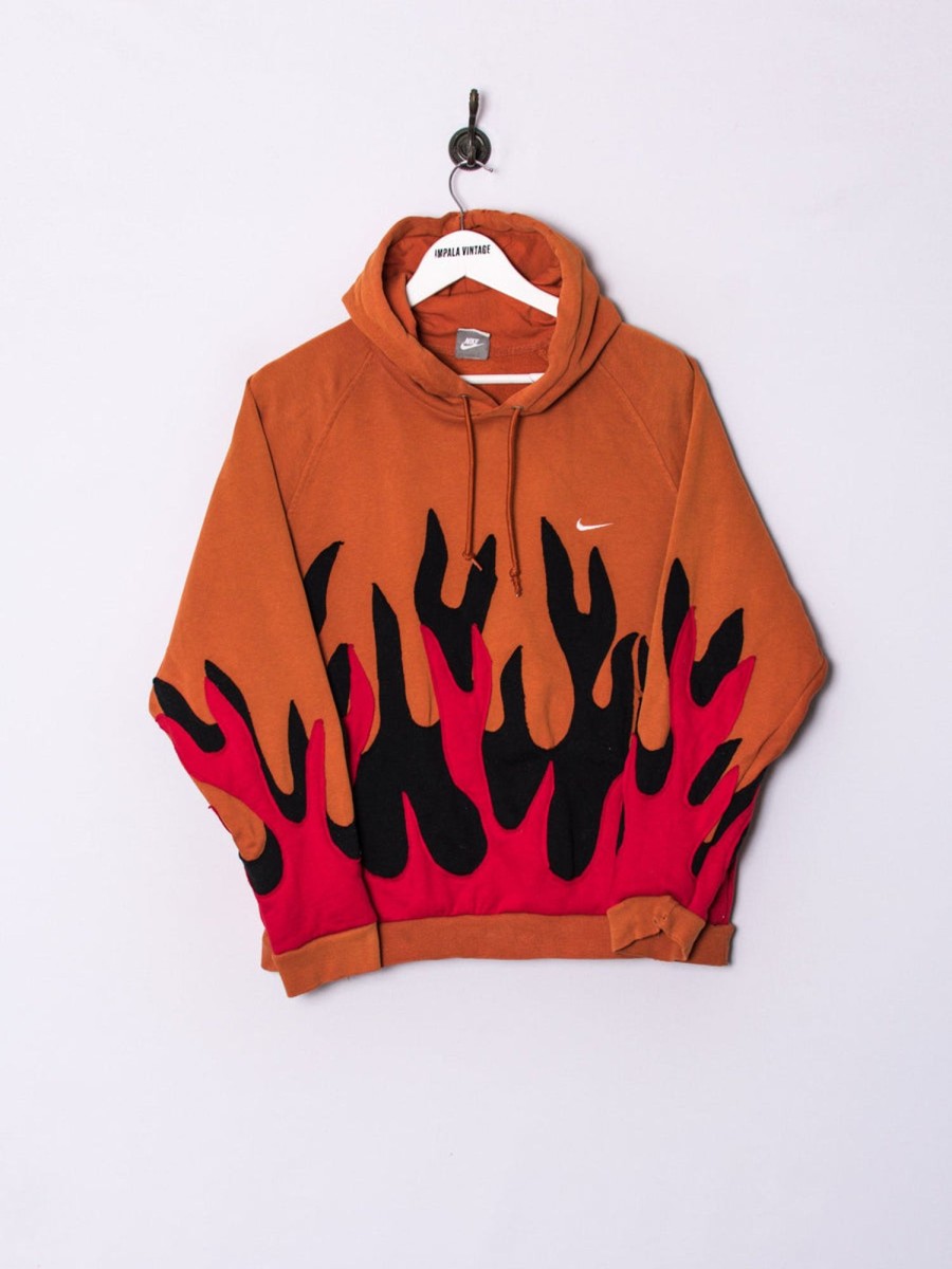 Impalavintage Nike Orange Rework Hoodie New