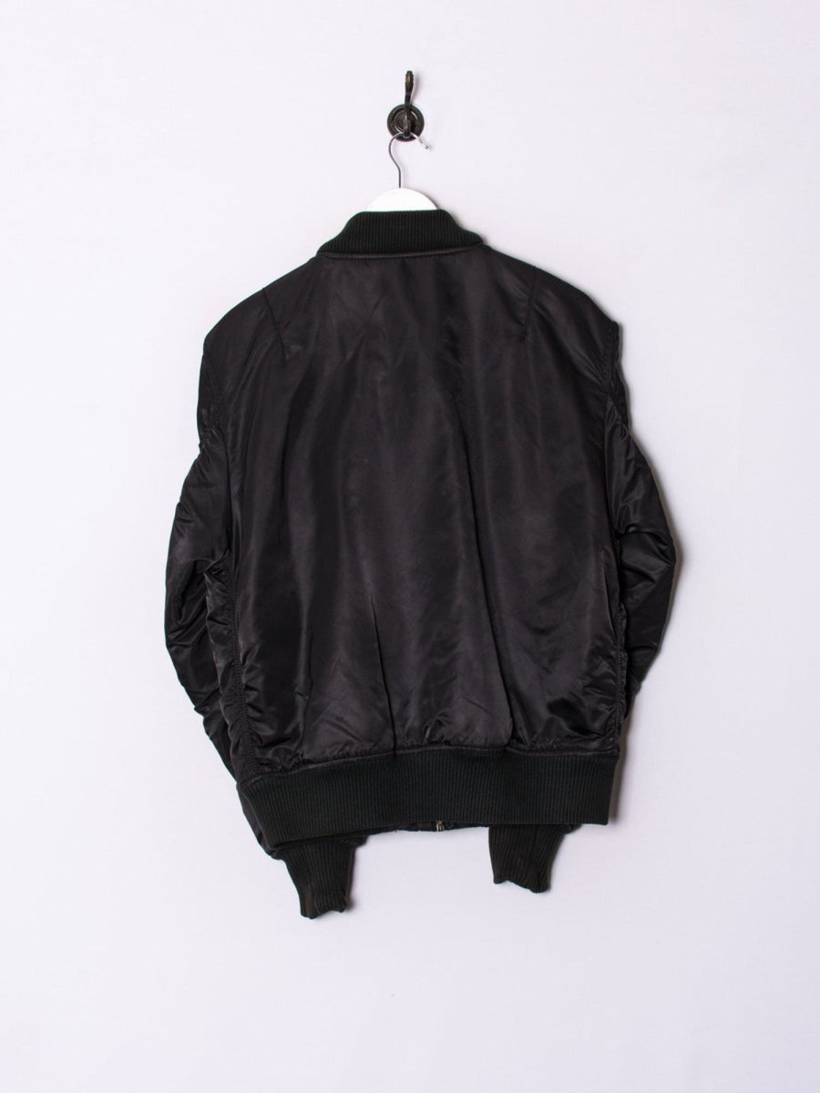 Impalavintage Alpha Industries Black Bomber Jacket Wholesale