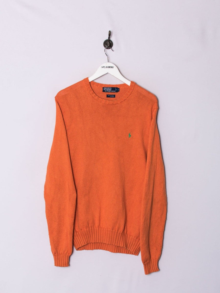 Impalavintage Polo Ralph Lauren Orange Sweater Clearance