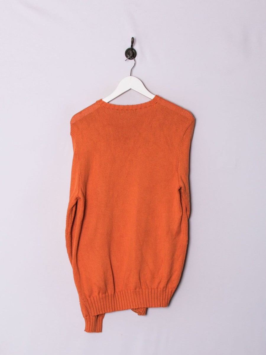 Impalavintage Polo Ralph Lauren Orange Sweater Clearance