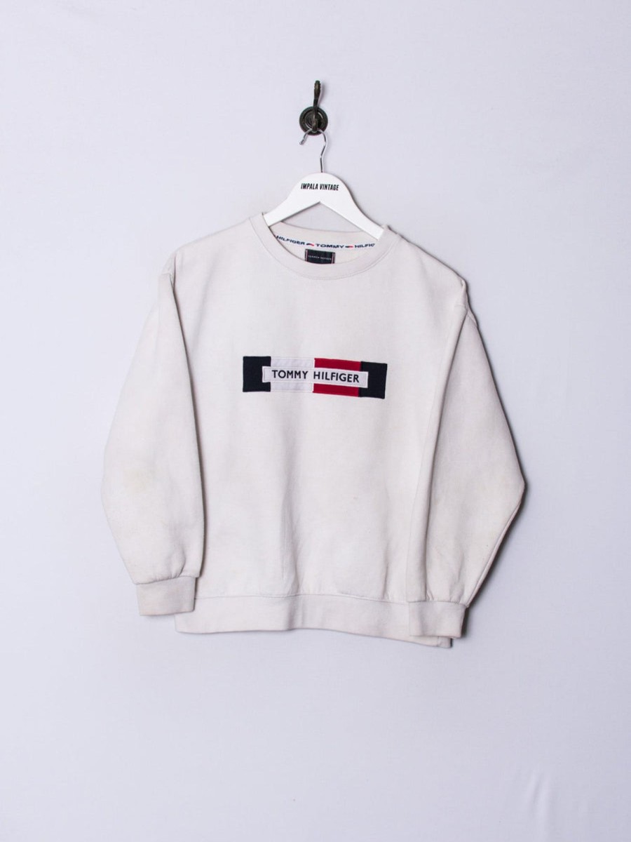 Impalavintage Tommy Hilfiger White Sweatshirt Online