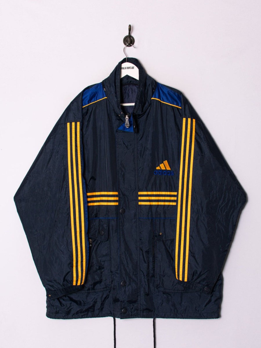 Impalavintage Adidas Navy Blue Long Jacket Online