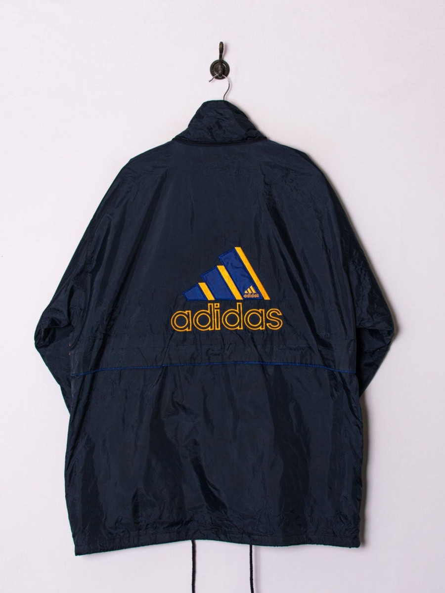 Impalavintage Adidas Navy Blue Long Jacket Online