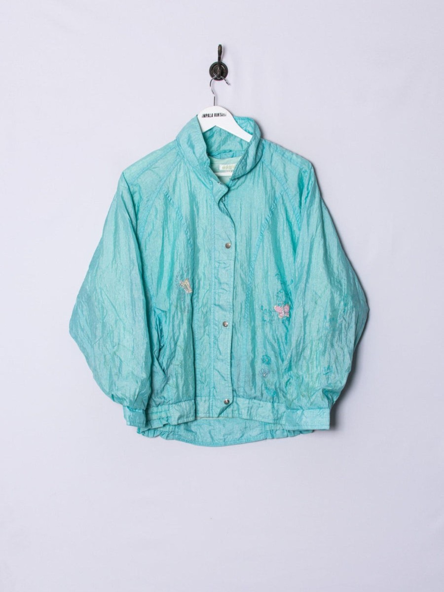 Impalavintage Pong Aquamarine Shell Jacket Hot