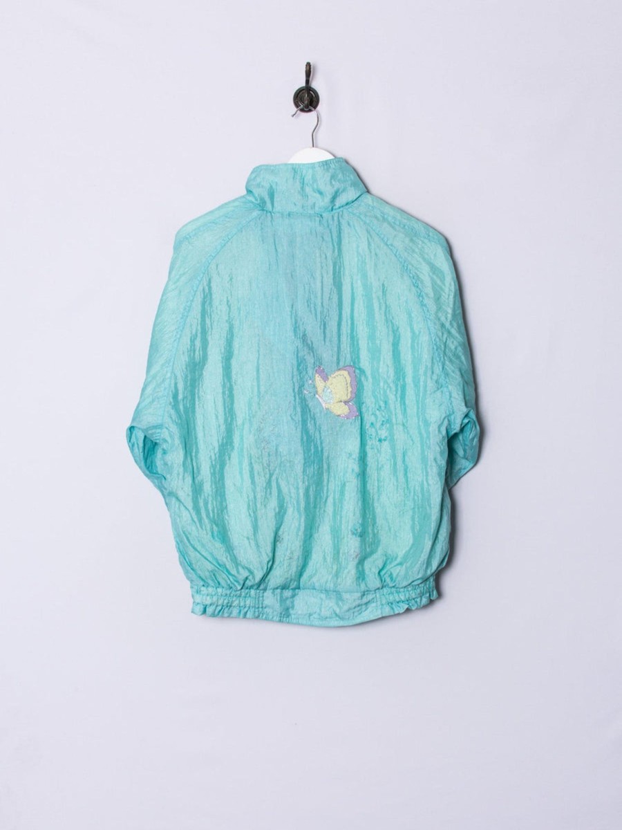 Impalavintage Pong Aquamarine Shell Jacket Hot