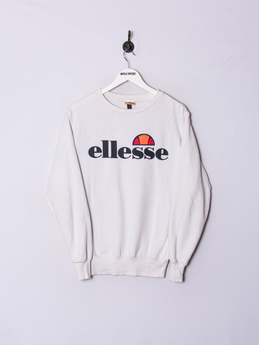 Impalavintage Ellesse White Sweatshirt New