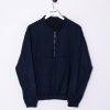 Impalavintage Navy 1/3 Zipper Sweatshirt Hot