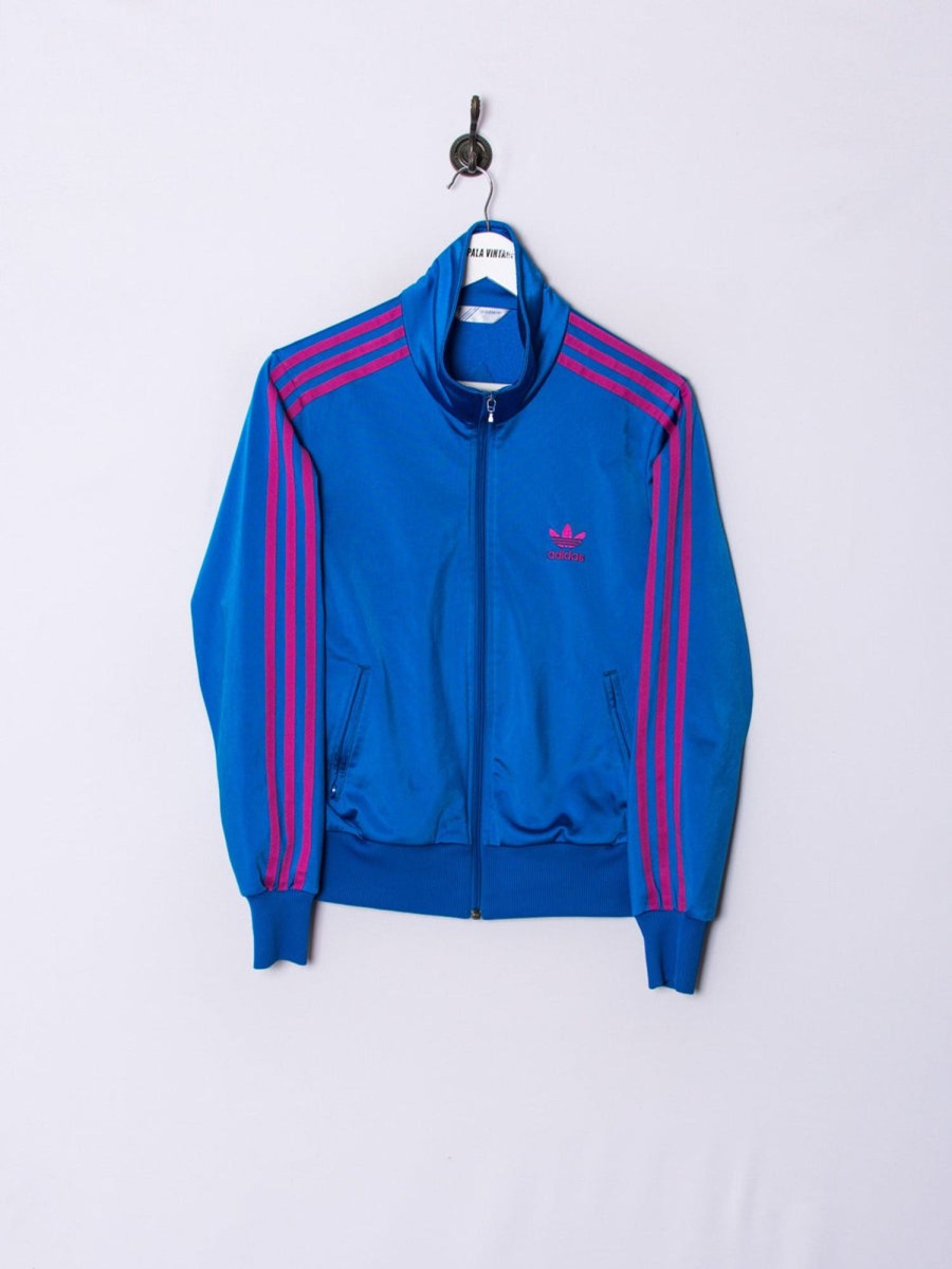 Impalavintage Adidas Originals Blue & Pink Track Jacket Wholesale