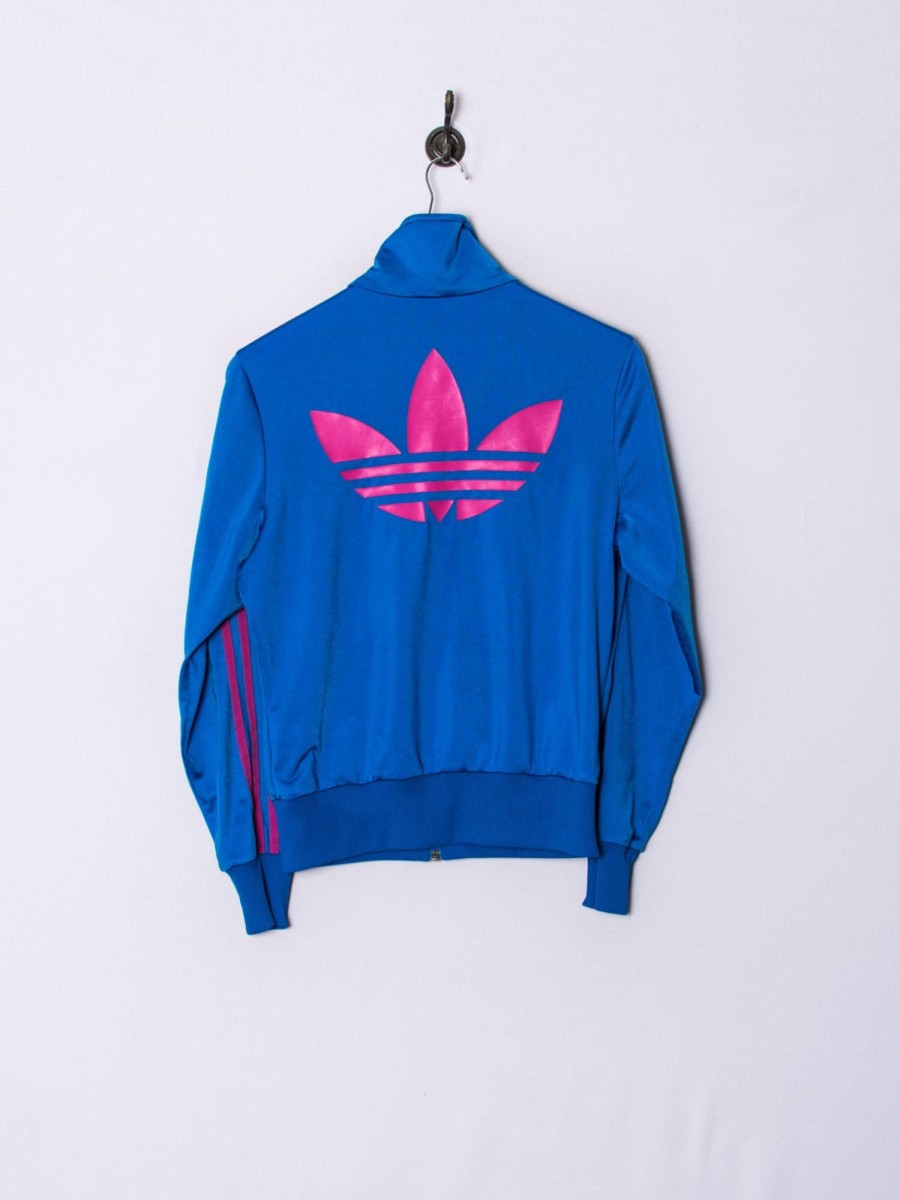 Impalavintage Adidas Originals Blue & Pink Track Jacket Wholesale