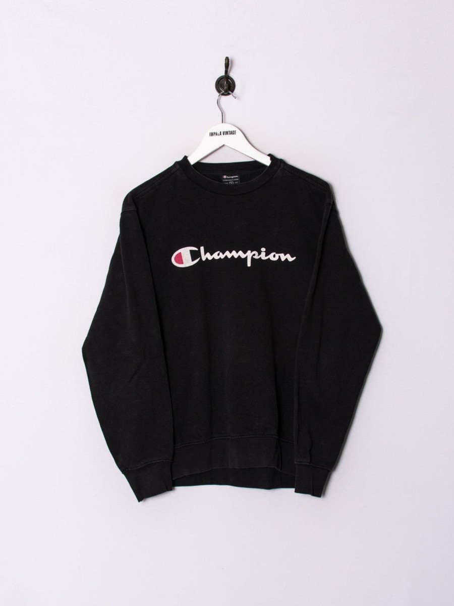 Impalavintage Champion Black Sweatshirt Hot