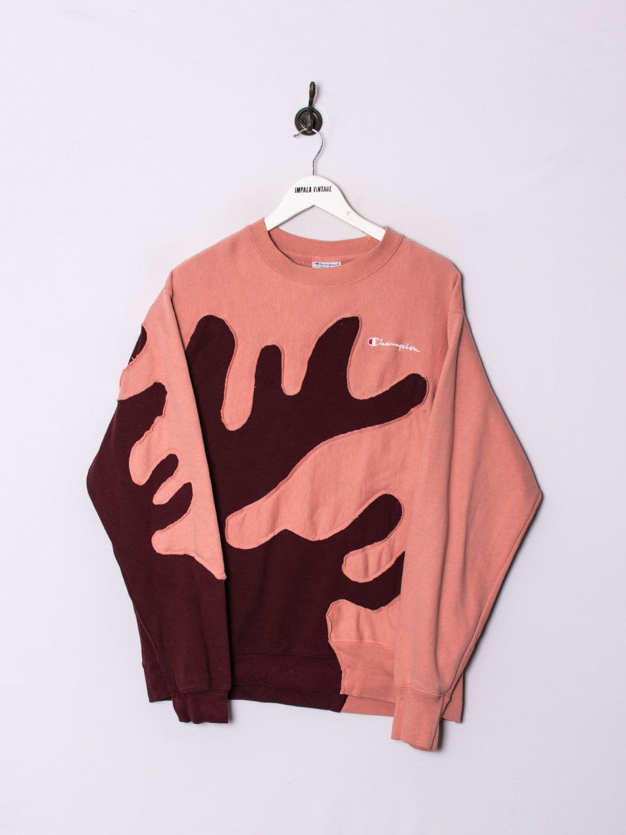 Impalavintage Champion Pink Ii Rework Sweatshirt Clearance