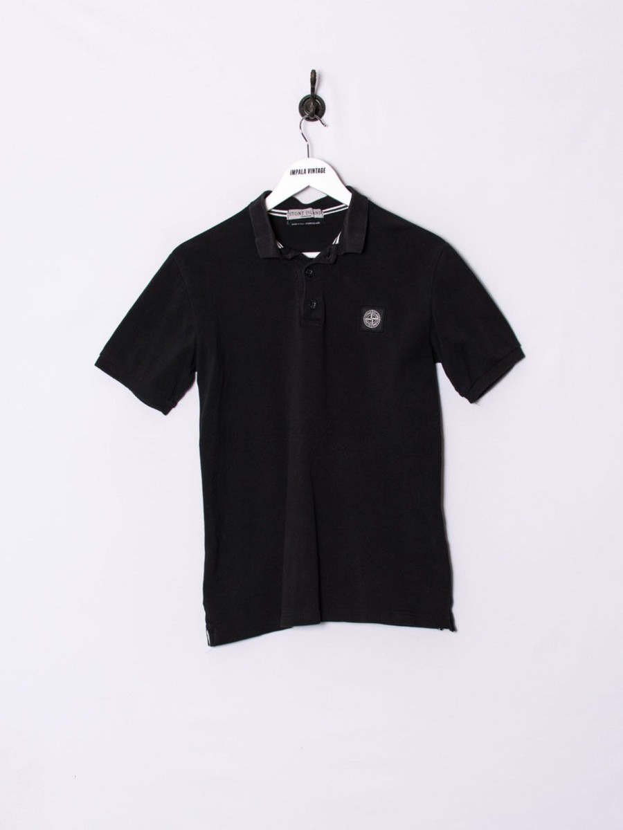 Impalavintage Stone Island Black Poloshirt Wholesale