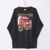 Impalavintage 3D On The Road Cotton Long Sleeves Tee Hot