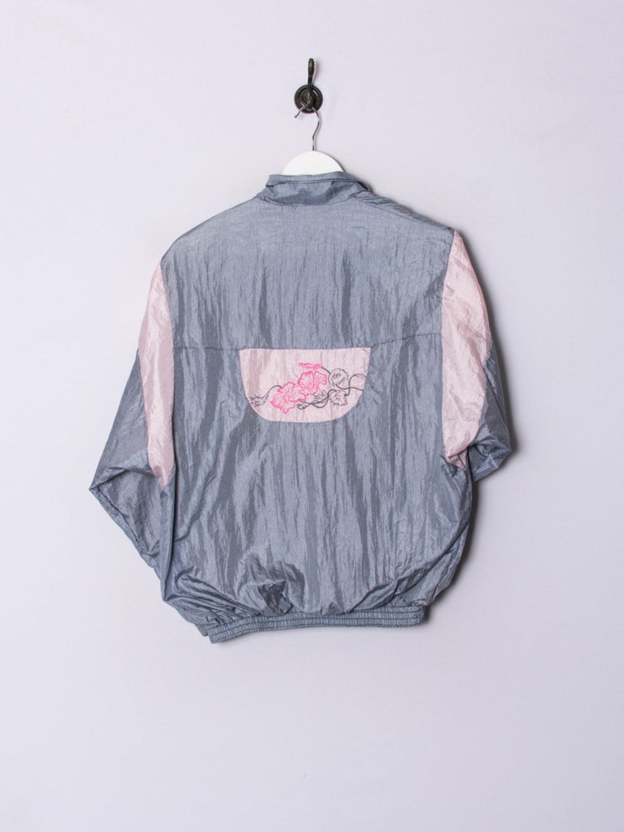 Impalavintage Grey & Pink Shell Jacket Online