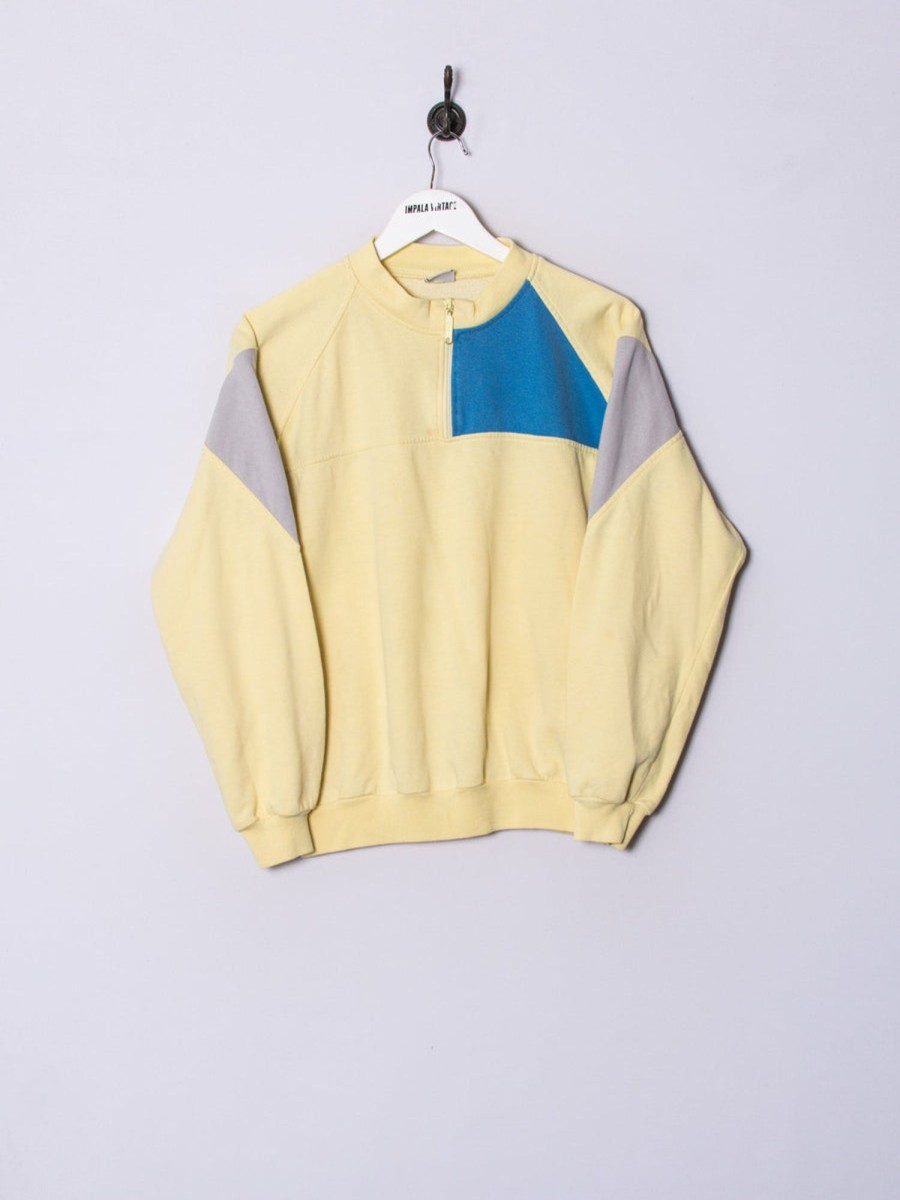 Impalavintage Maier Yellow Retro Sweatshirt Wholesale