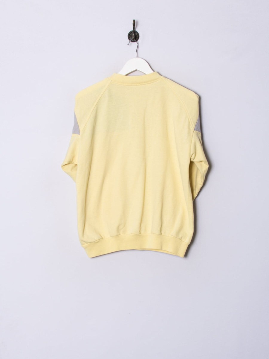 Impalavintage Maier Yellow Retro Sweatshirt Wholesale