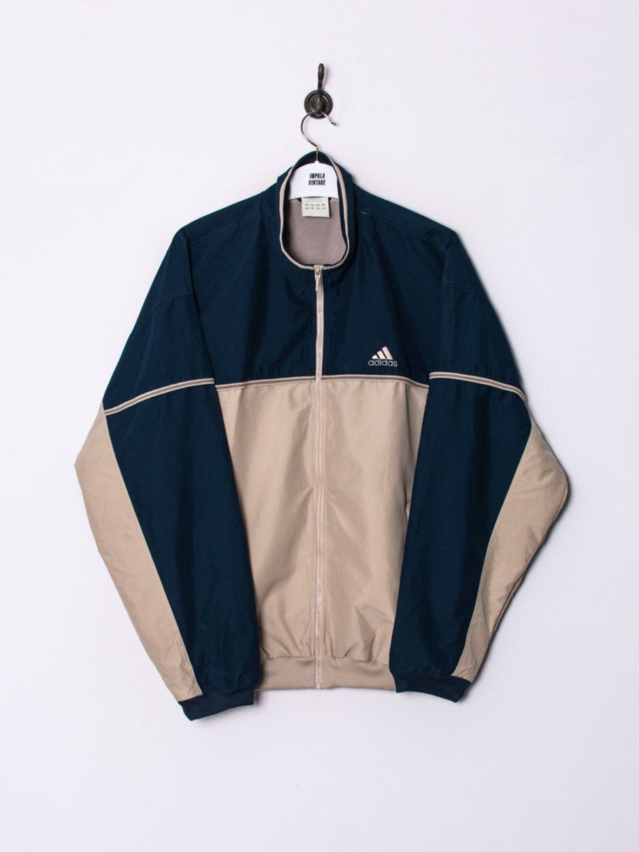 Impalavintage Adidas Blue & Cream Track Jacket Clearance