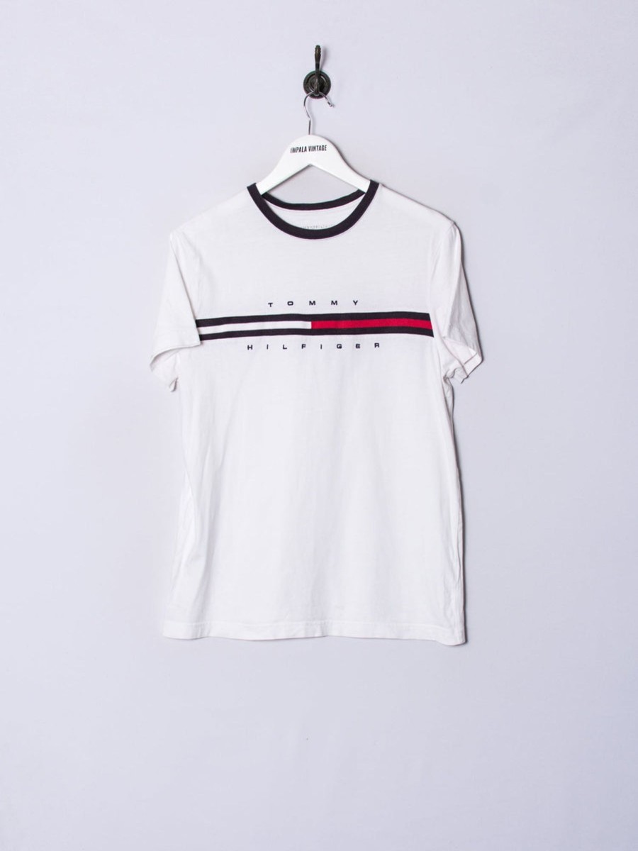 Impalavintage Tommy Hilfiger White Cotton Tee New