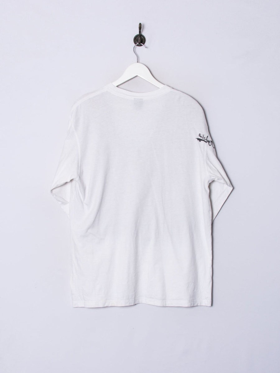 Impalavintage Quicksilver White Long Sleeves Tee Wholesale