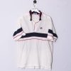 Impalavintage Fila White Retro Poloshirt Hot