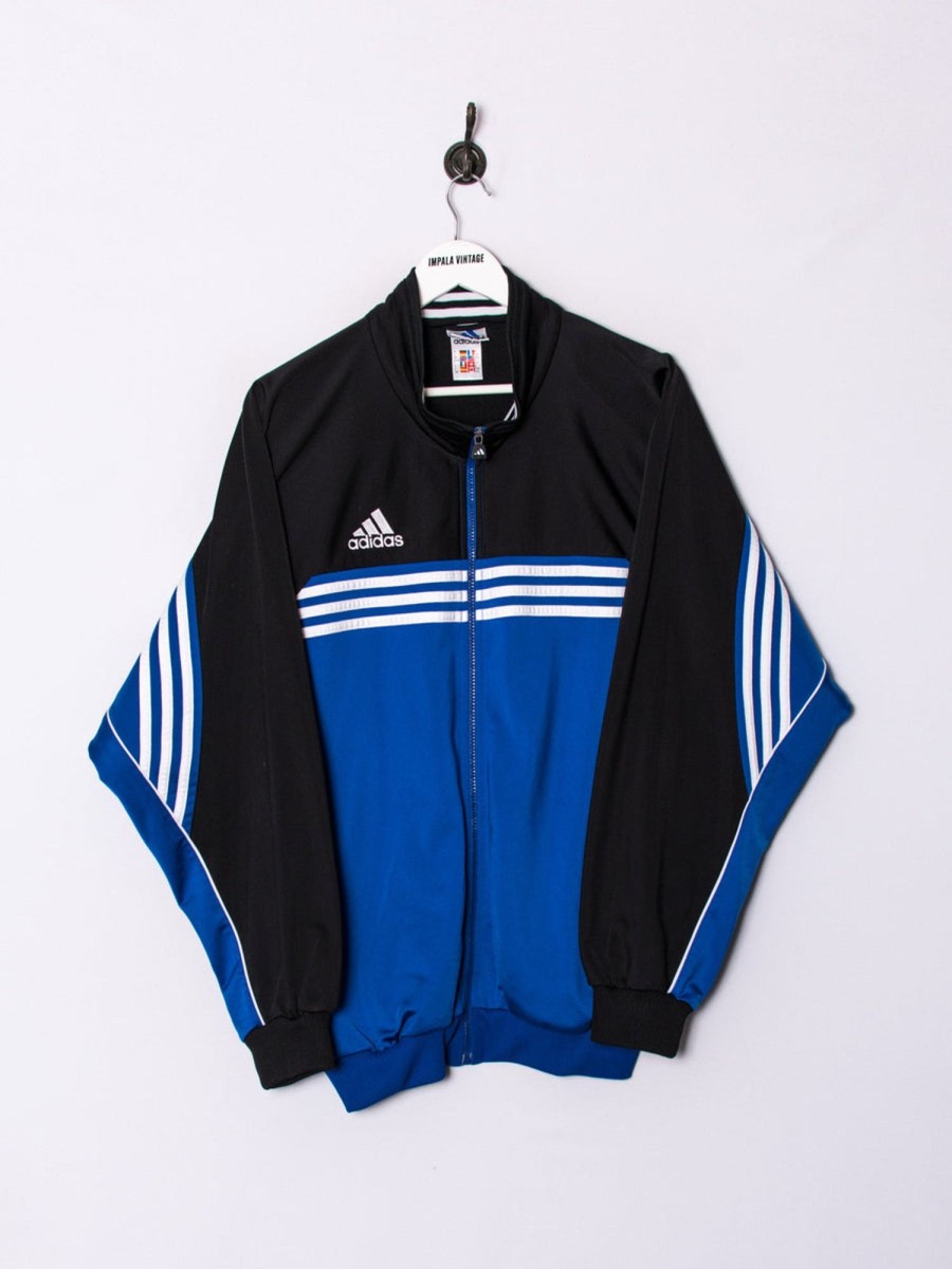 Impalavintage Adidas Blue & Black Track Jacket Wholesale