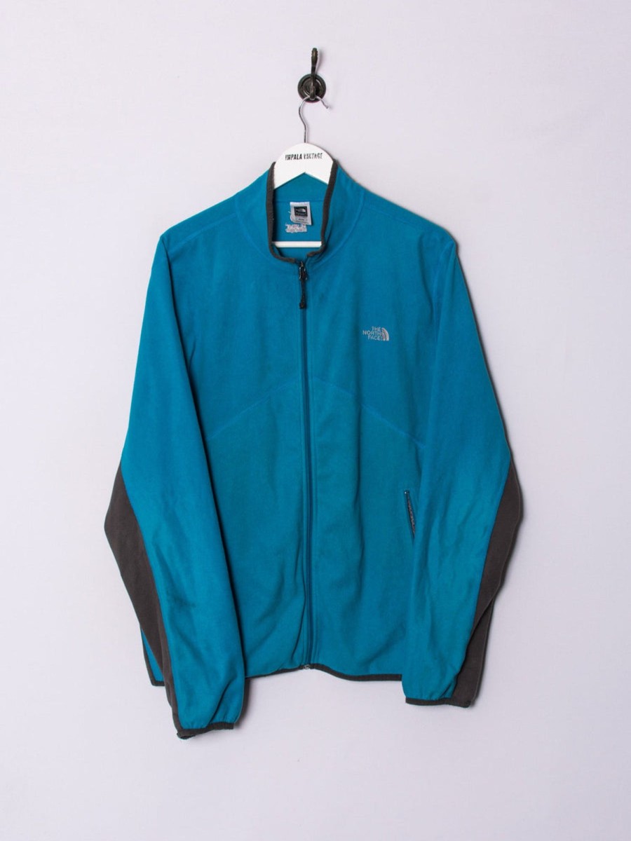 Impalavintage The North Face Light Blue 1/3 Zipper Fleece Wholesale