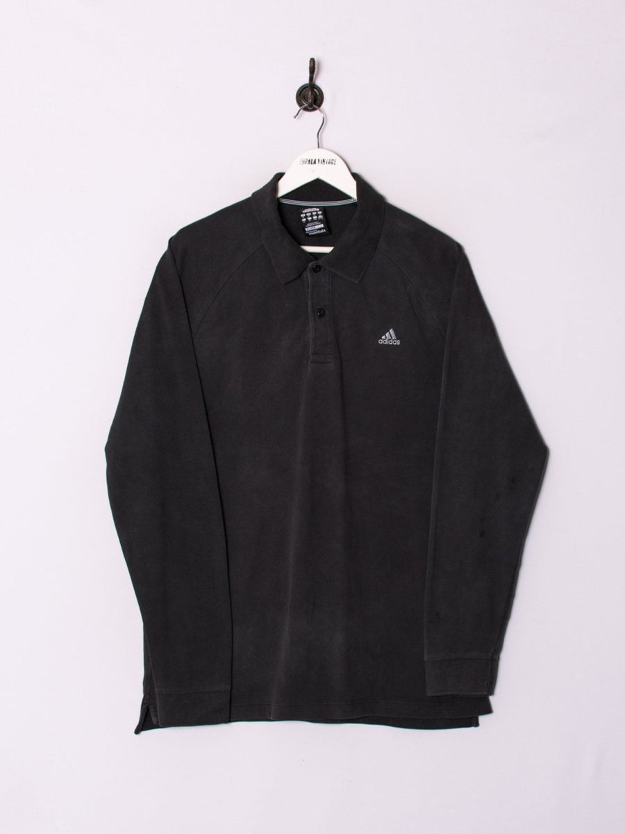 Impalavintage Adidas Black I Long Sleeves Poloshirt Online