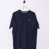 Impalavintage Nike Navy Blue Cotton Tee New