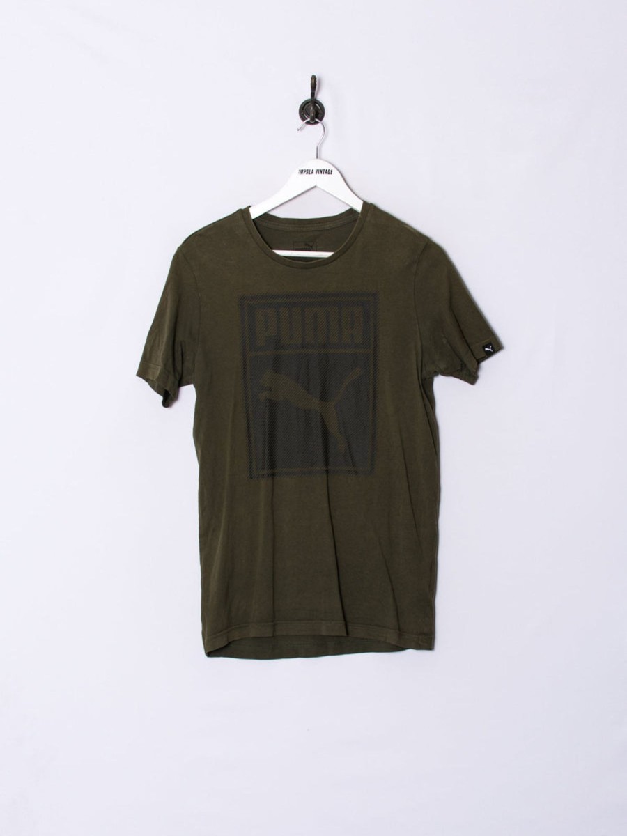 Impalavintage Puma Green Cotton Tee Online