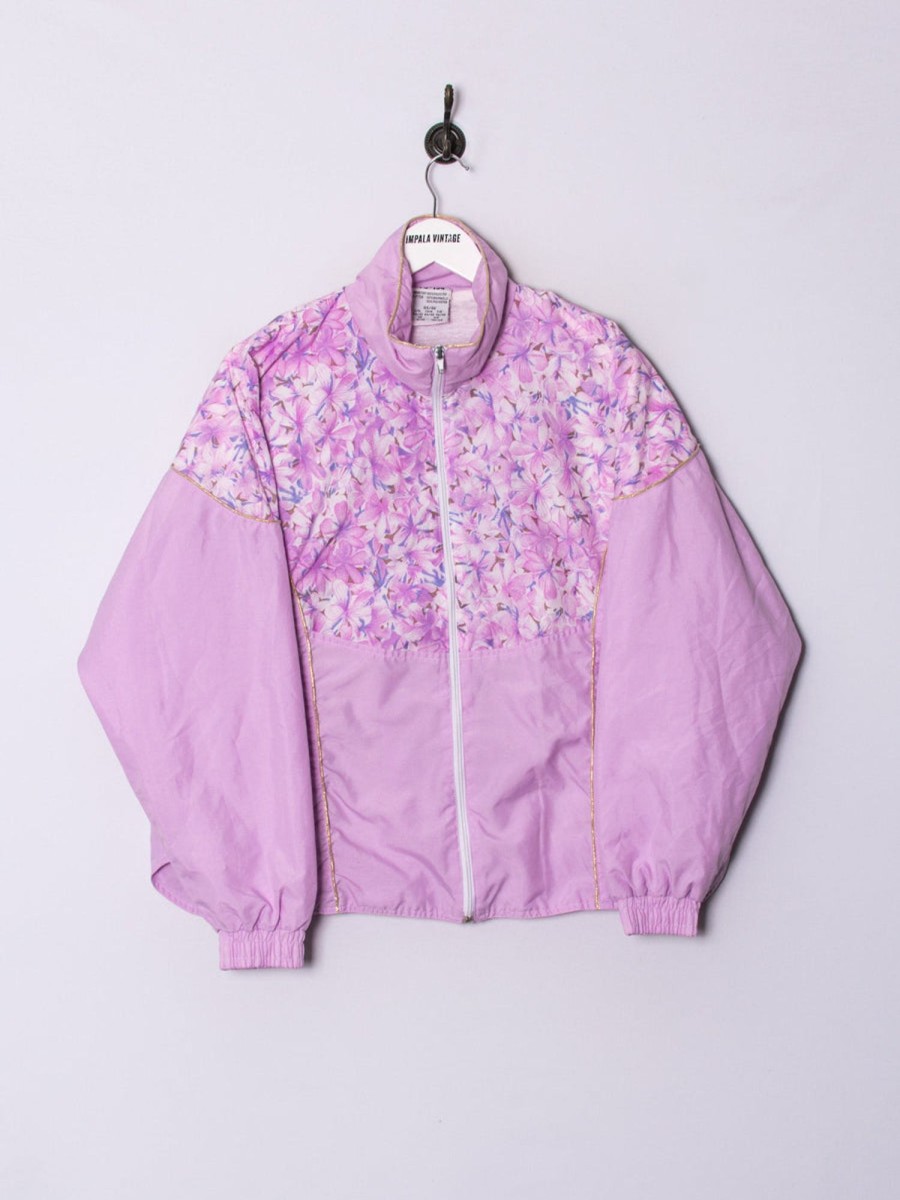 Impalavintage Pink Flower I Track Jacket Wholesale